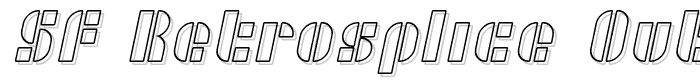SF RetroSplice Outline font